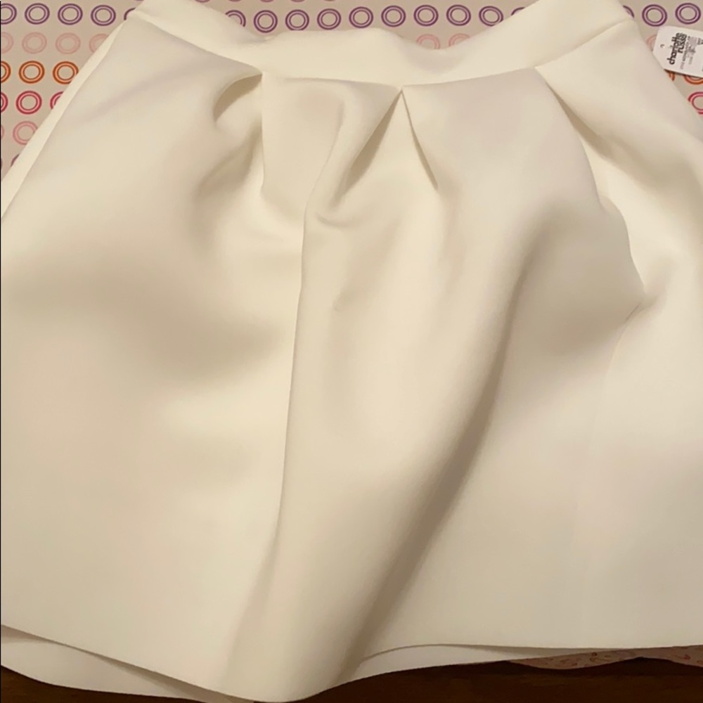 Pleated Scuba Skater Skirt